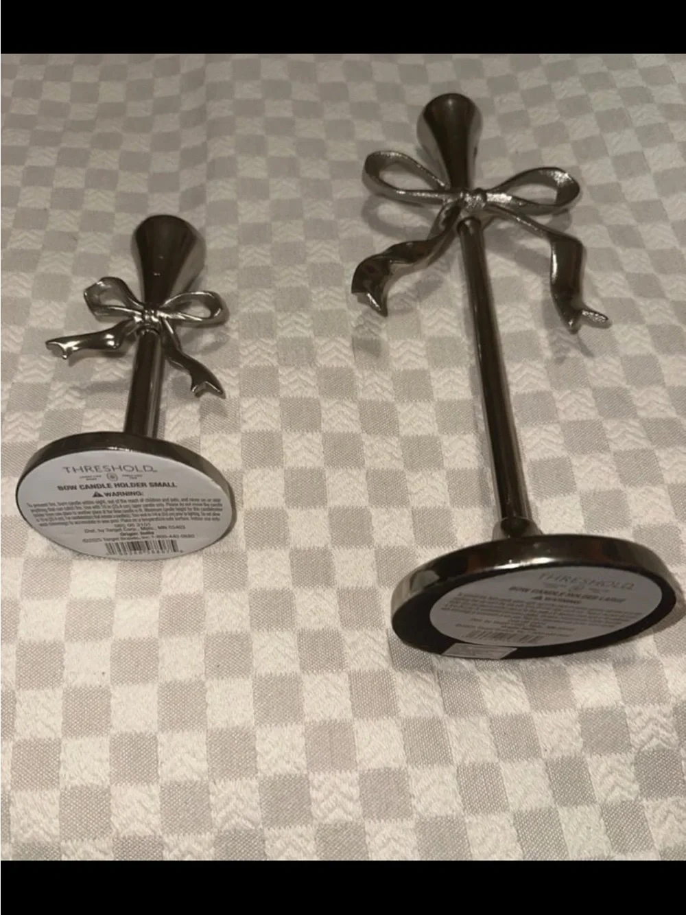 Silver Frame and Candle Stick Bundle